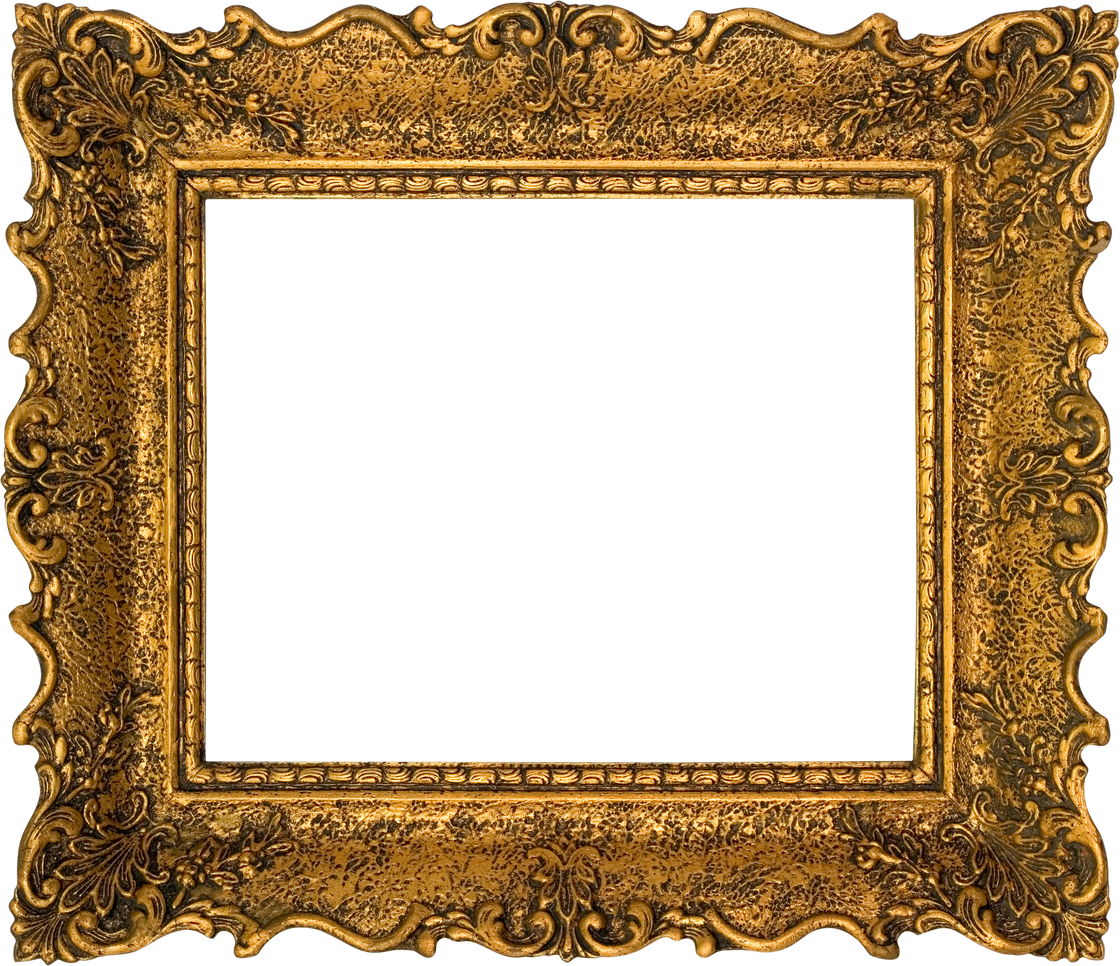 Golden Picture Frame Cutout