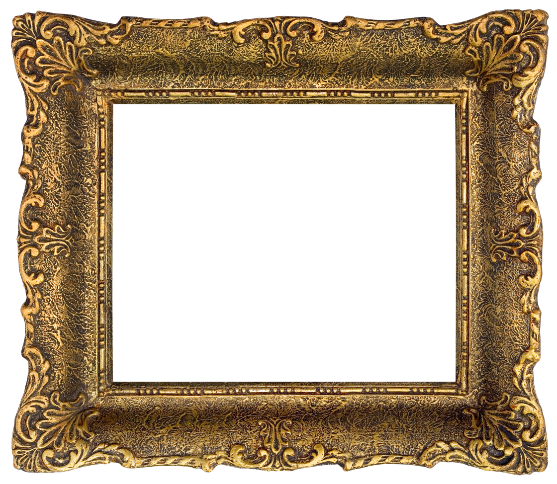 Golden Picture Frame Cutout